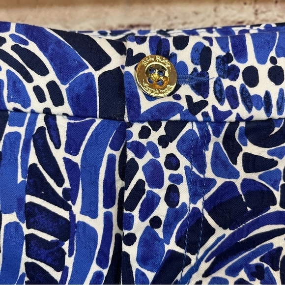 Lilly Pulitzer Blue Kelly Taverna Tile Print Ankle Pants - Picture 5 of 11